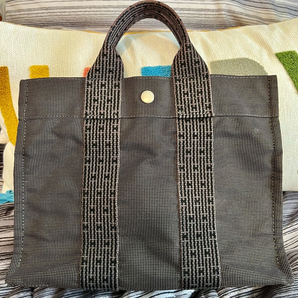 Hermes Herline Vintage Cloth Tote
